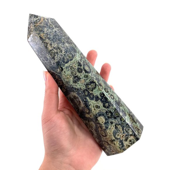 XL Polished Kambaba Jasper Crystal Point Tower